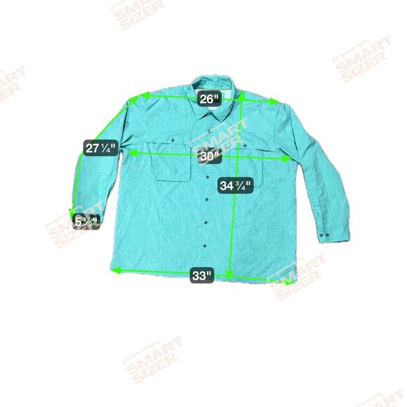 Magellan Outdoors Angler Fit 4XL Turquoise Boating Shirt Green Blue Fishing READ - Picture 6 of 6